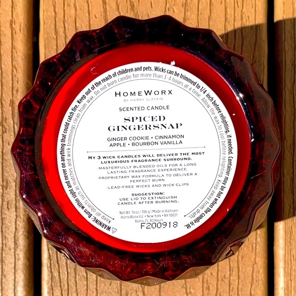 🆕GINGERSNAP HARRY SLATKIN HOMEWORX “BAKERY SHOPPE” 3 WICK, 14oz CANDLE NWTS! - Picture 6 of 6
